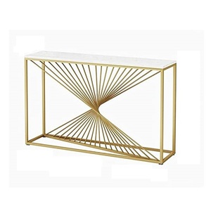 Mesa de Centro Rectangular de Metal Colorida y Ecológica, Mesa de Acento Moderna y Lujosa para Sala de Estar - Product Image 1