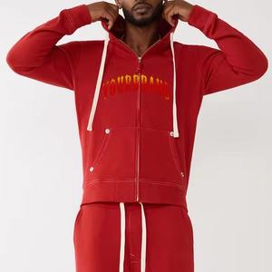 Sudadera con Capucha de Felpa Francesa de Alta Calidad con Logotipo Bordado, Corte Regular, Estilo Urbano, Gruesa, Personalizable con Cremallera, para Hombre, Invierno - Product Image 1