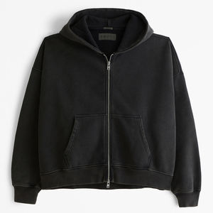 เสื้อฮู้ดมีซิปสำหรับผู้ชายโอเวอร์ไซส์วินเทจ - Product Image 1