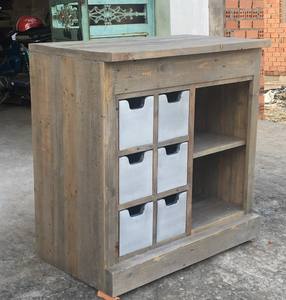 Commode en pin antique rustique non toxique avec finition à base d'eau, démontage de meubles de chambre à coucher en paquet plat du fabricant du Vietnam - Product Image 2