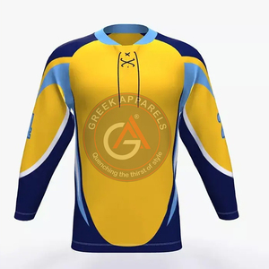 เสื้อเจอร์ซีย์สำหรับเล่นฮ็อกกี้น้ำแข็งพิมพ์ลายซับลิเมชันงานปักตามสั่งเครื่องแบบฮ็อกกี้น้ำแข็งเปล่าของคุณเอง - Product Image 3