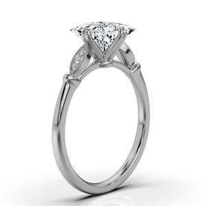 แหวนแต่งงานเพชรทรงเจ้าหญิงคลาสสิก ทองคำแท้ 14K งานแฮนด์เมด ดีไซน์หรูหรา สำหรับผู้หญิง เครื่องประดับชั้นดี ฉลองครบรอบแต่งงาน - Product Image 4