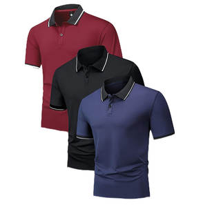 Service OEM, logo personnalisé, tricot solide respirant pour t-shirts avec poche, polyester/coton, impression personnalisée pour hommes - Product Image 1