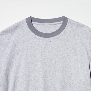 Camisetas al por mayor personalizadas Ringers AIRism de algodón, cuello redondo, estilo oversized. - Product Image 2