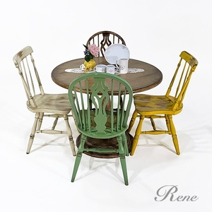 Ensemble de table et de chaises en acajou Design vintage classique No 8226 Esthétique pour meubles de restaurant ou dans la salle à manger et durable - Product Image 1