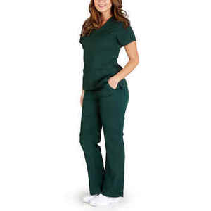 Ensemble de blouses médicales pour femmes, col en V, extensible, uniforme médical à manches courtes, tenue de travail pour infirmières, tenue d'hôpital - Product Image 4