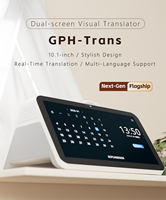 Dispositif de traduction OLED à double écran de bureau - Traducteur linguistique en temps réel tout-en-un, construction en alliage d'aluminium, système d'exploitation Android