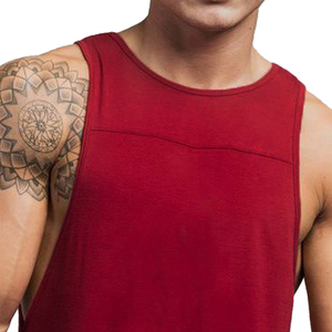 Modern Summer Fitness Gym Tank Tops <b>for</b> <b>Men</b> Custom Made Breathable Polyester Vests <b>Singlets</b> OEM ODM Back Sublimation Knitted - Product Image 3