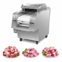 Machine à découper les os et la viande en cubes, haute efficacité, en acier inoxydable de qualité alimentaire, pour usage en restaurant, pour volailles, porc, poisson, bœuf, poulet