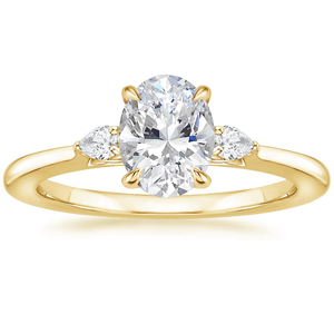 Anillo de diamante de moissanita de plata 925 elegante moderno con acentos laterales Regalo de compromiso de boda clásico para fiestas - Product Image 2