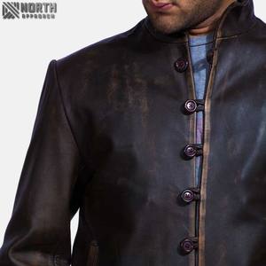 Blouson motard en cuir unisexe motif camouflage imperméable et respirant col rond - Product Image 6