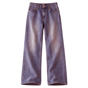 Jean baggy taille basse pour femme, style Y2K vintage, coupe droite ample, streetwear, en coton, décontracté, respirant, hiver, foncé, OEM - Product Image 4