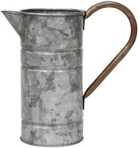 Nouveau design fait à la main en fer galvanisé en forme de litière pichet à eau plaine Lacker et corde ruban utilisation dans la maison ferme jardin décor - Product Image 2