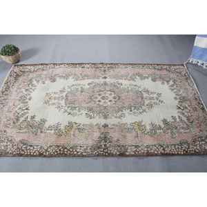 Tapis turc vintage 3,8x6,9 pieds, tapis camouflage marron - Product Image 4