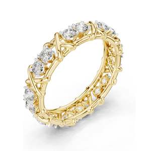 Anillo de Eternidad con Diamante Cultivado en Laboratorio de 1.04 CT para Mujer, Corte Brillante Redondo, Claridad VVS-VS EF, Oro de 18K, 14K, 10K y Plata 925 - Product Image 5