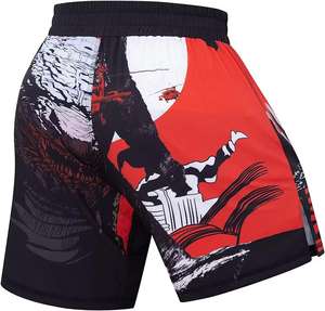 Gran oferta de pantalones cortos deportivos informales para hombre, 100% de poliéster, cintura media, ajuste holgado, patrón sólido, cierre de cintura elástica, servicio OEM disponible - Product Image 4