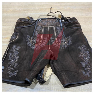 Pantalones Cortos de Lederhosen de Lona Estilo Urbano para Hombre, Personalizados OEM, con Protección Antiarrugas y Cortavientos, Estilo Bávaro - Product Image 1