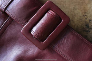 Jupes en cuir d'agneau véritable pour femmes avec technique brodée Taille respirante et naturelle - Product Image 5