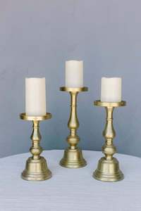 Pure Source India Brass <b>Pillar</b> <b>Candle</b> Stand - Product Image 3