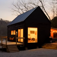 Maisonnette et cabane en bois de style scandinave moderne, inspirées des fermes, pour application en villa