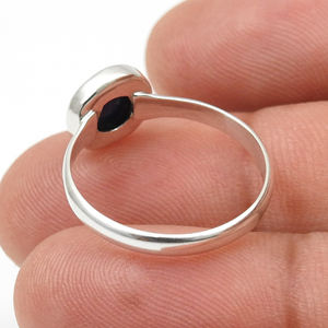 Lapis Lazuli แหวนอัญมนีดีไซน์วินเทจแหวนหรูหราทำมือ925เงินแท้ของขวัญพลอยรักษาสำหรับเธอเป็นจำนวนมาก - Product Image 4