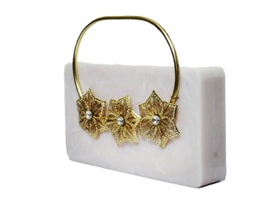 กระเป๋าคลัทช์เรซินของผู้หญิงกระเป๋าเงินห่วงโซ่ประดับพลอยเทียมสำหรับงานแต่งงานงานเลี้ยงเครื่องประดับ Crossbody กระเป๋าของขวัญคริสต์มาส - Product Image 5