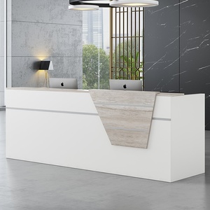 Modern Solid Surface Commercial <b>Reception</b> Desk Office Front <b>Counter</b> Table Mall Supermarket Hotel Hospital <b>Reception</b> <b>Counter</b> Furn - Product Image 2