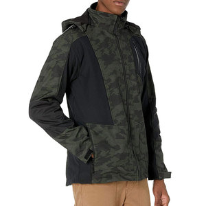 Windproof Breathable Men's Canvas Softshell Jacket <b>Stand</b> Reversible Quick Dry for Outdoor <b>Work</b> Travel Everyday Wear All Weather - Product Image 1