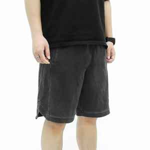 Shorts en molleton français 100% coton écologiques pour hommes, lavés à l'acide, vintage, unisexe, amples, respirants, shorts d'été 260Gsm personnalisés - Product Image 3