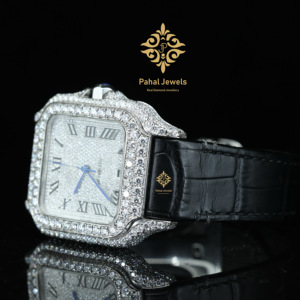 Reloj de Lujo Personalizable de Plata 925 con Diamante Moissanite, Estilo Hip Hop, Movimiento Mecánico, Esfera de 42 mm, en Estilos Blanco, Amarillo y Oro Rosa - Product Image 2