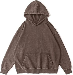 เสื้อฮู้ดดี้บุซับในสำหรับผู้ชาย ล้างสีแบบแอซิดวอช ผ้าฝ้าย 100% ระบายอากาศได้ดี ซิปแบบรูดขึ้น รักษ์โลก สีพื้น หลายสี โลโก้สั่งทำได้ - Product Image 1