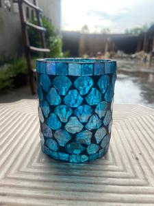 ที่ใส่เทียนโมเสคแก้วแตกคุณภาพดีล่าสุด ที่ใส่เทียนแก้วแบบ Votive สำหรับเทียนทีไลท์ โมเสคสำหรับตกแต่งบ้าน - Product Image 2