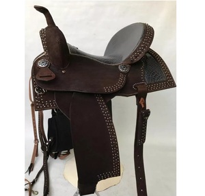 Sillín de caballo de carreras de barril occidental más vendido, cuero de vaquero Western Pleasure Trail al mejor precio - Product Image 1