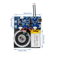 Puce enregistreur vocal et téléchargeable par USB pour cartes de vœux avec interrupteur à capteur de lumière pour haut-parleurs de cartes de vœux cadeaux