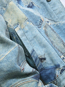 Veste en jean personnalisée avec plusieurs poches pour hommes, poche avant à rabat, veste en jean décontracté pour hommes avec service OEM disponible - Product Image 3