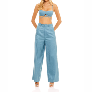 Soutien-gorge décontracté d'été pour femmes haut tissu tissé écologique séchage rapide avec fermeture à glissière arrière Service OEM/ODM fabriqué au Vietnam - Product Image 1
