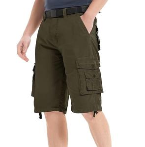 Pantalones cortos de jogging de cintura alta personalizados para hombre, pantalones Cargo de secado rápido de alta calidad, Bermudas hasta la rodilla, diseño liso en blanco - Product Image 5