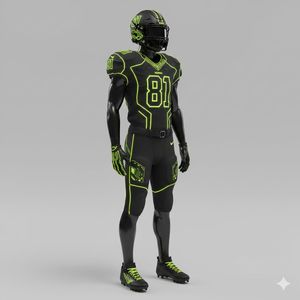 Ensemble d'uniformes de football américain avancé, style professionnel, maillot, short, pantalon extensible, respirant, séchage rapide, offrant confort et durabilité - Product Image 5