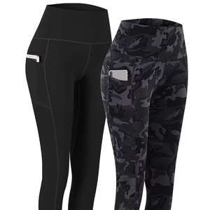 Collants de gymnastique de sport en coton Ultra-épais pour femmes ceinture large Leggings tricotés respirants travail Yoga Fitness Logo assorti Gym - Product Image 1