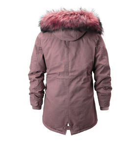 Veste parka en toile enduite pour homme adulte avec col montant, imperméable et respirante, style streetwear - Product Image 4