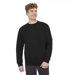 청소년 및 성인을위한 일반 블랙 스웨트 셔츠 전체 소매 빈 소프트 지속 가능한 유행 소년 품질 스웨트 셔츠