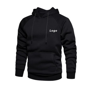 OEM ODM Sweat à capuche lourd de haute qualité pour hommes Pull-over d'hiver uni unisexe avec logo personnalisé en polyester et coton mélangés - Product Image 3