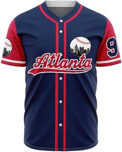 Uniformes de baseball personnalisés de haute qualité, respirants, à séchage rapide, avec nom, numéro et logo imprimés par transfert thermique, 100 % sportifs - Product Image 2