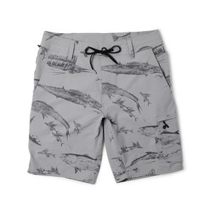 กางเกงขาสั้นตกปลาเอวสูงกีฬาสำหรับผู้ชายกางเกงขาสั้นหลวมพิมพ์ลาย3D ผ้าโพลีเอสเตอร์สวมใส่สบายสำหรับตกปลา - Product Image 1