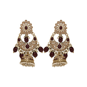 Conjunto de collares largos florales Chandbali Elegance Reverse AD - Product Image 5