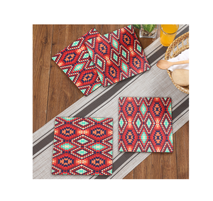 Dessous de plat en MDF tapis et coussin avec design imprimé artisanat produit le plus vendu nouveau design Dessous de plat en MDF au coût le plus bas - Product Image 2