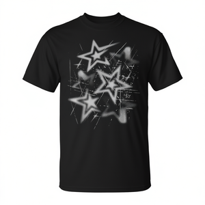 Camiseta Gráfica Vintage Cyber de los 2000s con Diseño de Estrellas Grunge Y2K, Camiseta Promocional con Diseño Gráfico Vintage Cyber de los 2000s - Product Image 2