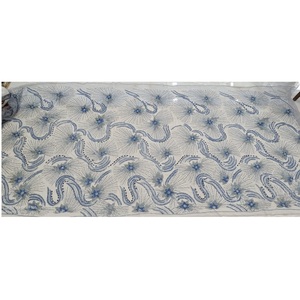 Indian Export Opulent <b>Beaded</b> Mesh <b>Fabric</b> with Gold and Silver Thread Embroidery for Party Wear Available for Export Price - Product Image 3