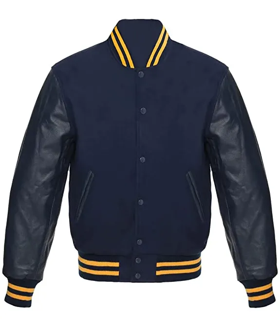 סיטונאי Custom מכירה לוהטת צמר Varsity מעילי עור שרוול באיכות גבוהה טרמן מעיל מפציץ מעיל לחורף