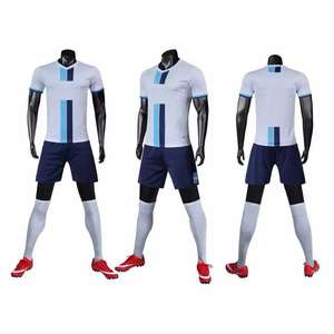 Ensembles de maillots de football unisexe Maillot et short de football français Meilleur kit de vêtements de sport pour équipe complète Haute qualité personnalisée - Product Image 2